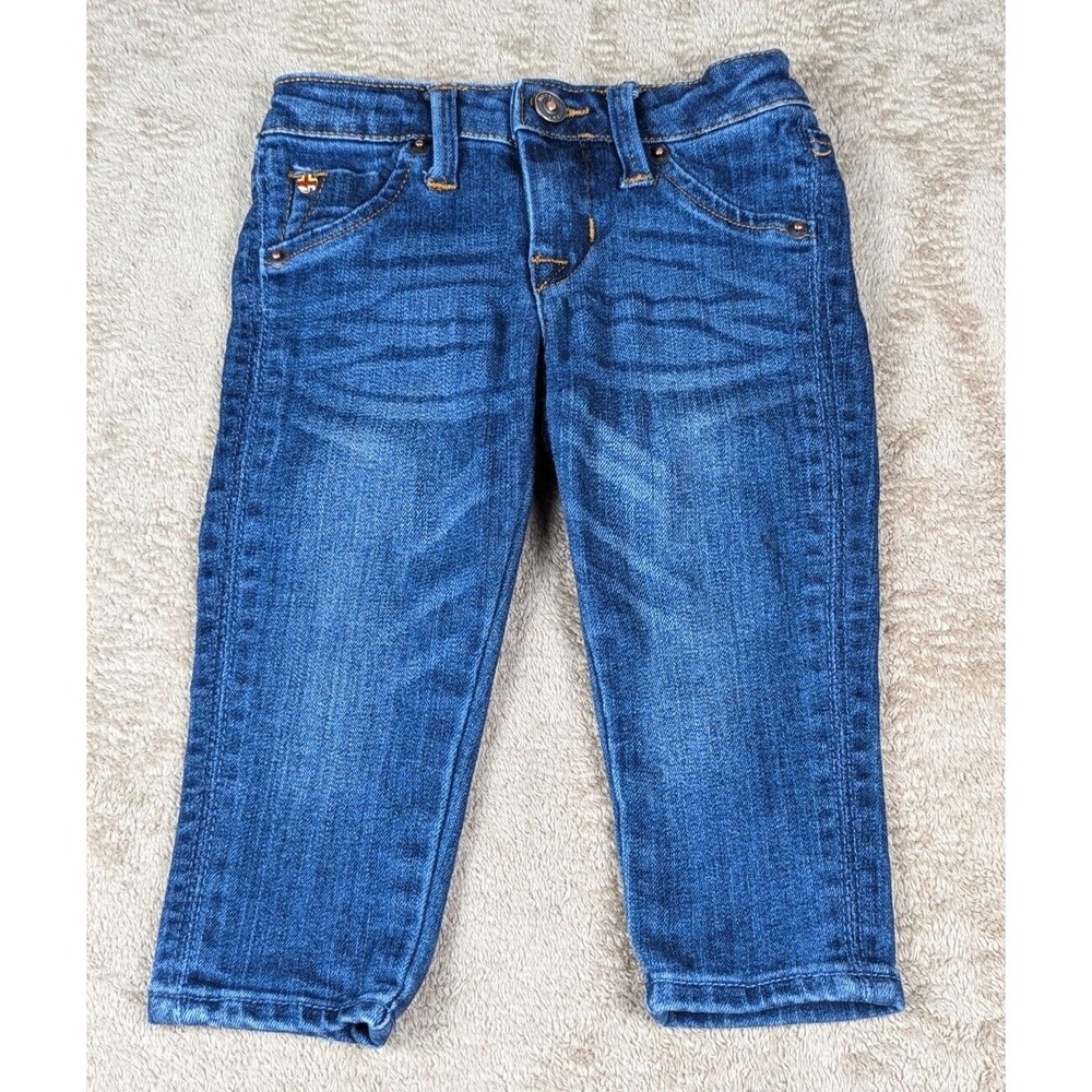 Hudson Baby Jeans 12 Months Denim Pants Blue Distressed Style RN#140977